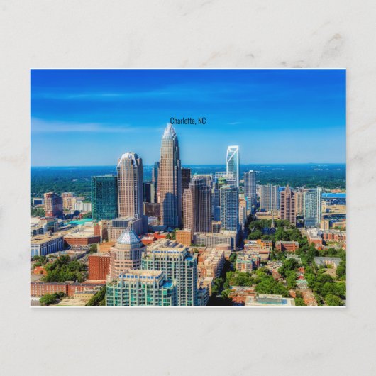 Charlotte, NC skyline foto Briefkaart (Voorkant)