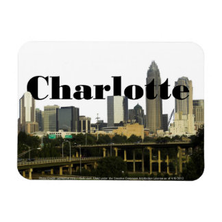 Charlotte NC Skyline met Charlotte in de hemel Magneet