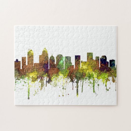 Charlotte NC Skyline SG Safari Buff Legpuzzel (Horizontaal)