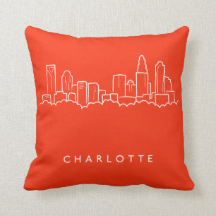 Charlotte, North Carolina City Skyline Kussen