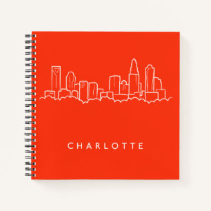Charlotte, North Carolina City Skyline Notitieboek