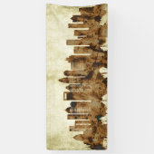 Charlotte North Carolina Cityscape Spandoek (Verticaal)
