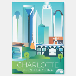 Charlotte, North Carolina koelkastmagneet Magneet