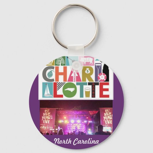 Charlotte North Carolina NC Sleutelhanger (Voorkant)