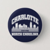 Charlotte, North Carolina Ronde Button 5,7 Cm (Voorkant)