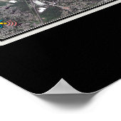 Charlotte North Carolina Satellite Poster Map (Hoek)