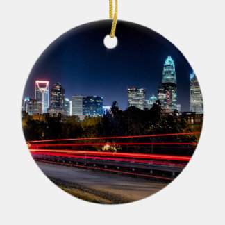 charlotte North carolina skyline avond Keramisch Ornament