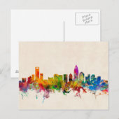 Charlotte North Carolina Skyline Cityscape Briefkaart (Voorkant / Achterkant)