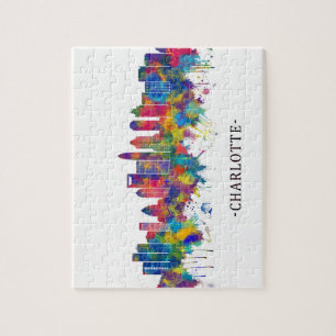 Charlotte North Carolina Skyline Legpuzzel