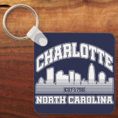 Charlotte, North Carolina Sleutelhanger (Voorkant)