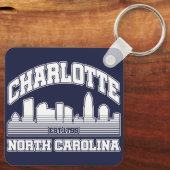Charlotte, North Carolina Sleutelhanger (Achterkant)