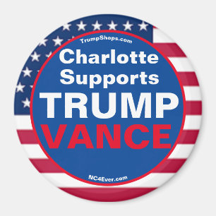 Charlotte ondersteunt TRUMPS VANCE koelkast Magneet
