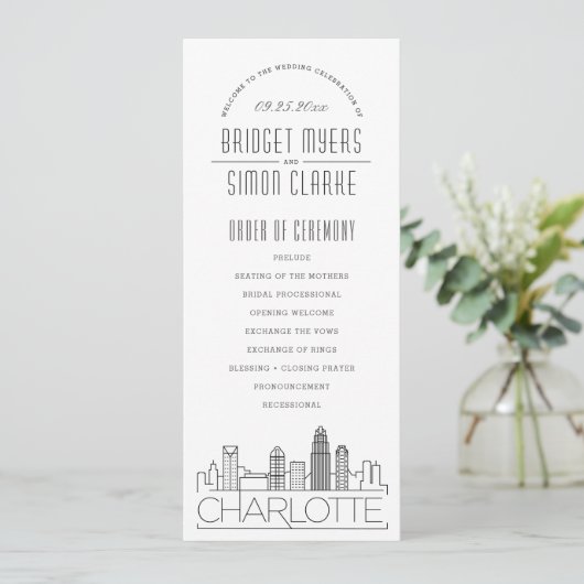 Charlotte | Programme moderne de mariage Déco (Debout devant)
