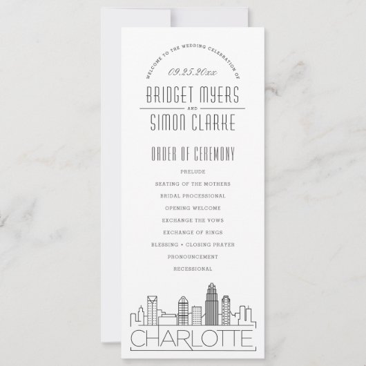 Charlotte | Programme moderne de mariage Déco (Devant)