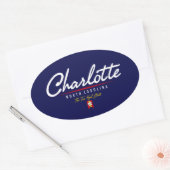 Charlotte Script Ovale Sticker (Envelop)