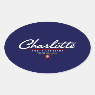 Charlotte Script Ovale Sticker