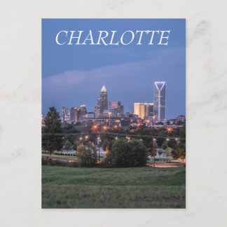 Charlotte skyline briefkaart