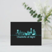 Charlotte Skyline Briefkaart (Staand voorkant)