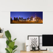 Charlotte Skyline Dawn - vol @ 49.5x18.5 Poster (Thuiskantoor)
