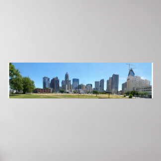 Charlotte Skyline Day - vol @ 30.5x7.5 Poster
