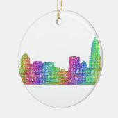 Charlotte skyline keramisch ornament (Links)