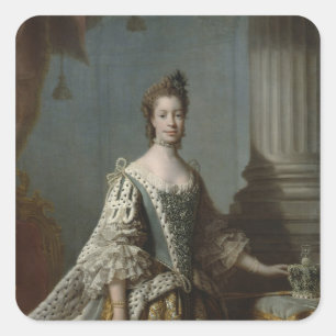 Charlotte Sophia van Mecklenburg-Strelitz, 1762 Vierkante Sticker
