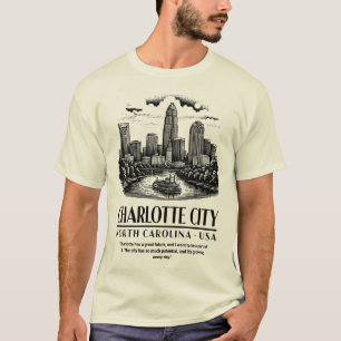 Charlotte Stad North Carolina USA T-shirt