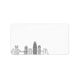 Charlotte Stylisée Skyline Étiquette vide