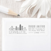 Charlotte Stylized Skyline | Etiket (Insitu)