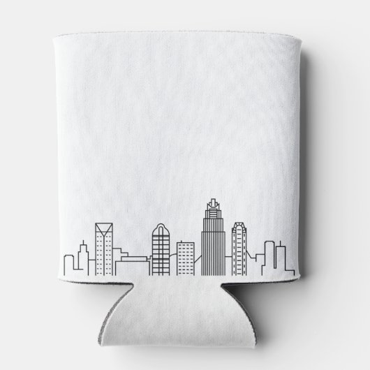 Charlotte Stylized Skyline | Koelbox voor weddensc Blikjeskoeler (Achterkant)
