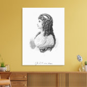 Charlotte von Stein, geboren von Schardt, laat Canvas Afdruk (Insitu (Woonkamer))