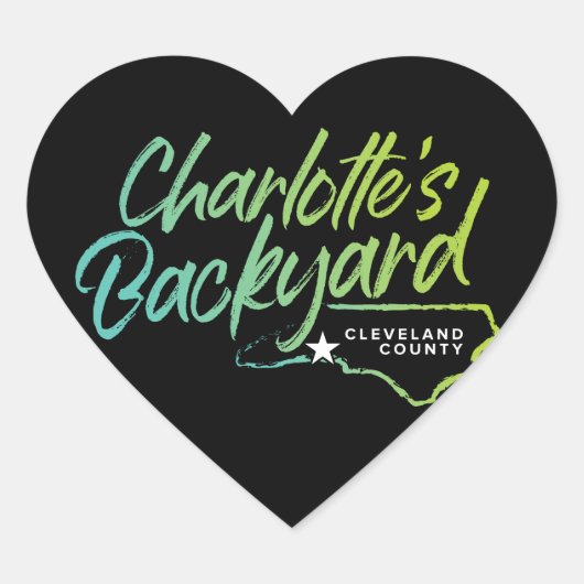 Charlotte's Achtertuin, NC Heart Sticker (Voorkant)