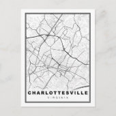Charlottesville Map Briefkaart (Voorkant)