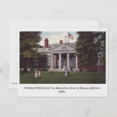 Charlottesville VA, carte postale de la maison de  (Devant / Derrière)