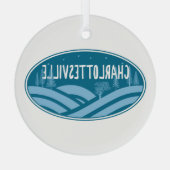 Charlottesville Virginia buitenshuis Glas Ornament (Achterkant)