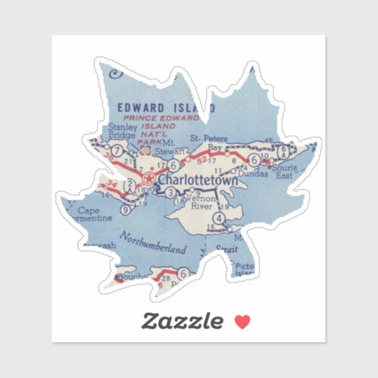 Charlottetown Prince Edward Island Sticker (Vel)