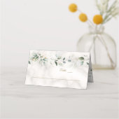 Charm Airy Greenery Marble Table Number (Voorkant)