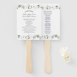 Charm Airy Waterverf Greenery Wedding Programme Handwaaier