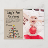 Charm: Baby's eerste kerstfoto Feestdagenkaart (Voorkant)