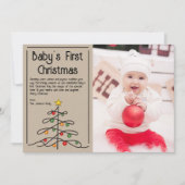 Charm: Baby's eerste kerstfoto Feestdagenkaart (Voorkant)