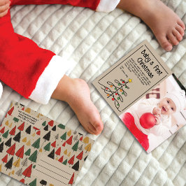 Charm: Baby's eerste kerstfoto Feestdagenkaart