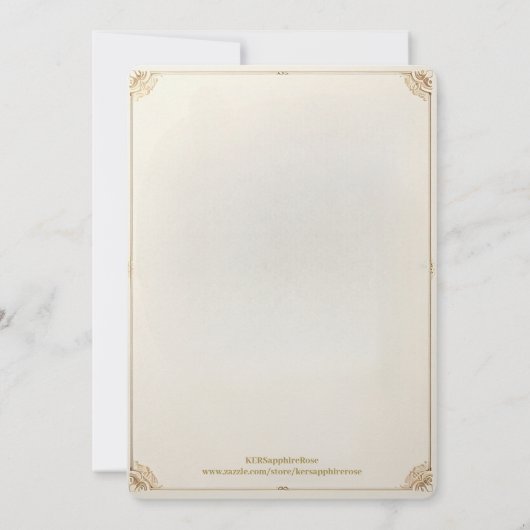 Charm Bloemen Afstuderen Party Uitnodiging (Achterkant)