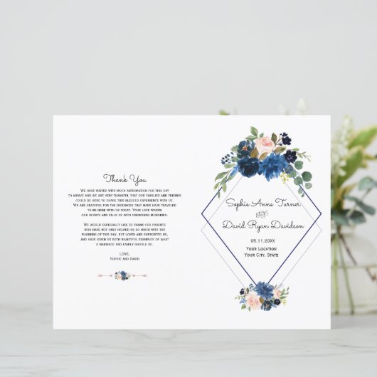 Charm Blue Blush Bloem Blue Diamond Programma (Staand voorkant)