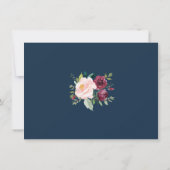 Charm Burgundy Blush Bloem Goud Save The Date (Achterkant)