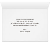 Charm Calligraphy Gold Stroke Bedankt (Binenzijde Horizontaal (Onderkant))