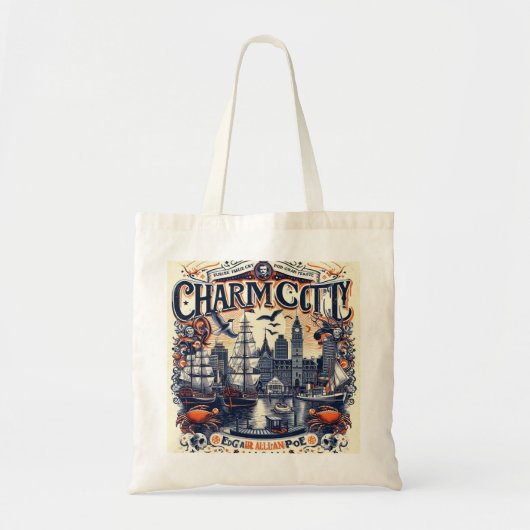Charm City Calling: An Illustrative Tote Bag (Voorkant)