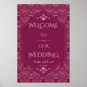 Charm Cooper Great Gatsby Trouw Welkomstbord Poster