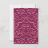 Charm Cooper Rose Great Gatsby 1920 Mariage RSVP (Dos)