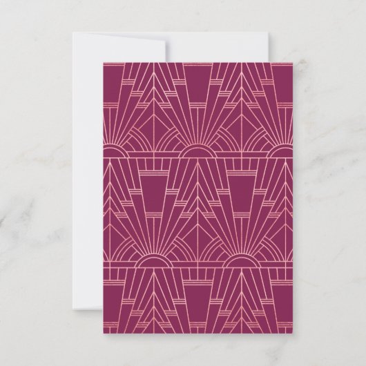 Charm Cooper Rose Great Gatsby 1920 Mariage RSVP (Dos)