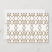 Charm Gold Black Great Gatsby 1920s sparen de datu Save The Date (Achterkant)